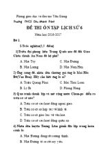 Đề thi ôn tập Lịch sử 6 - Năm học 2016-2017 - Trường THCS Chu Mạnh Trinh